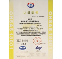 OHSAS 28001 Certificate